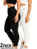 Kit 2 Calças Legging Cintura Alta Blackout