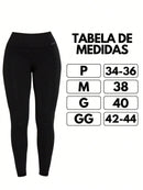 Kit 2 Calças Legging Cintura Alta Blackout