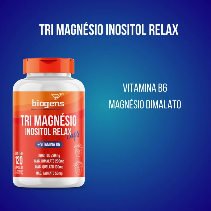 BIGENS TRI MAGNÉSIO INOSITOL 120 CÁPSULAS
