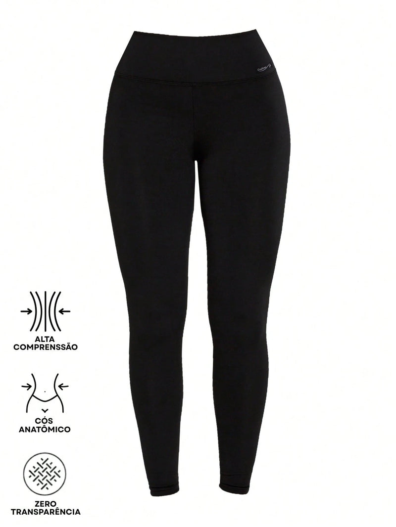 Kit 2 Calças Legging Cintura Alta Blackout