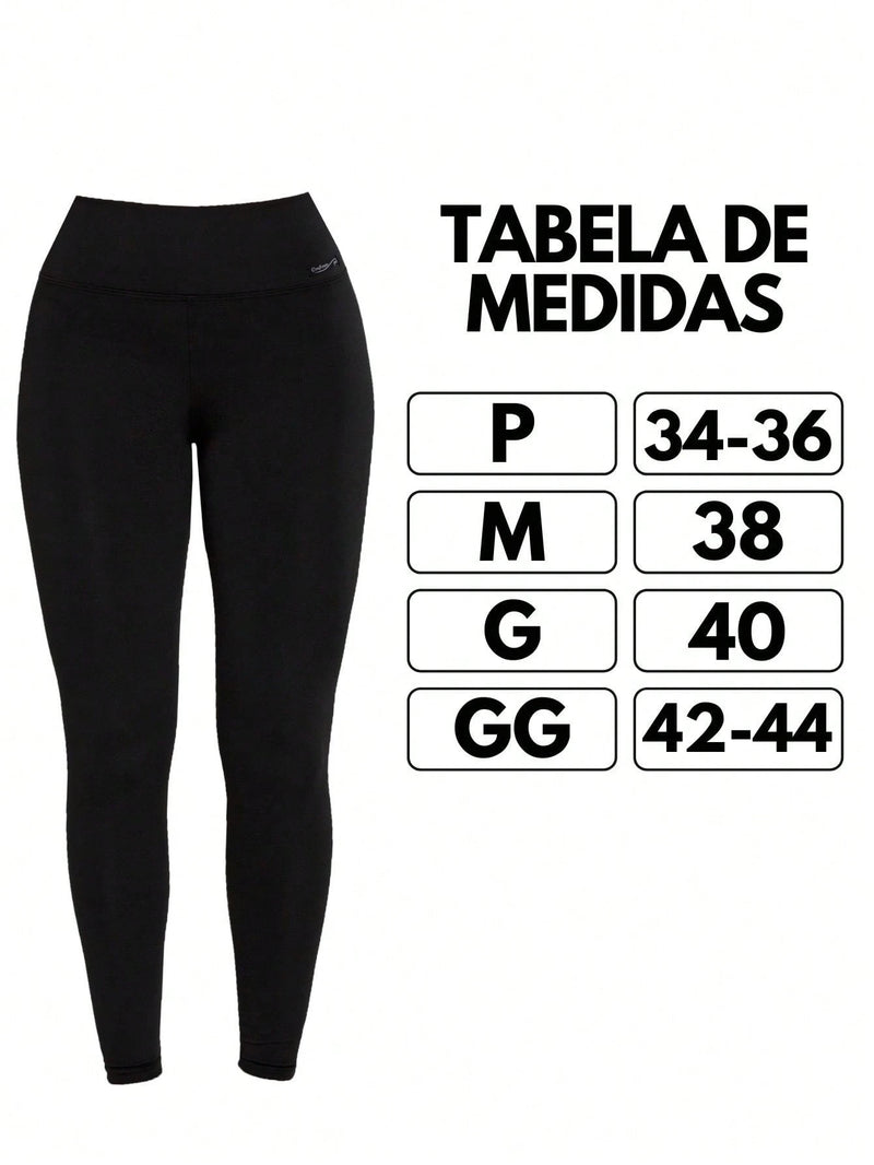 Kit 2 Calças Legging Cintura Alta Blackout
