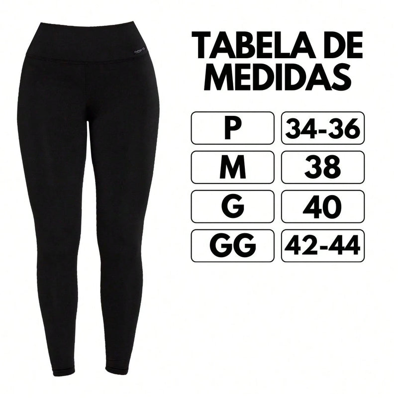 Kit 2 Calças Legging Cintura Alta Blackout