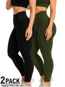 Kit 2 Calças Legging Cintura Alta Blackout