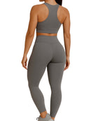 Kit 2 Calças Legging Cintura Alta Blackout