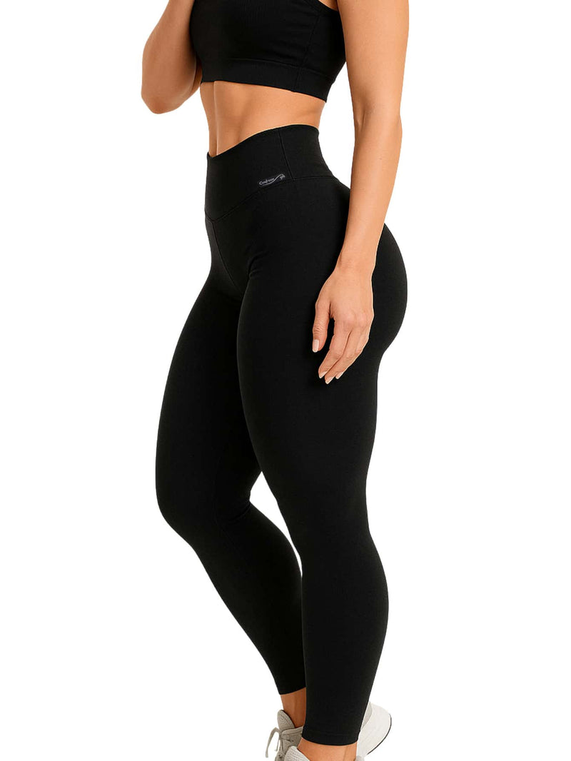 Kit 2 Calças Legging Cintura Alta Blackout