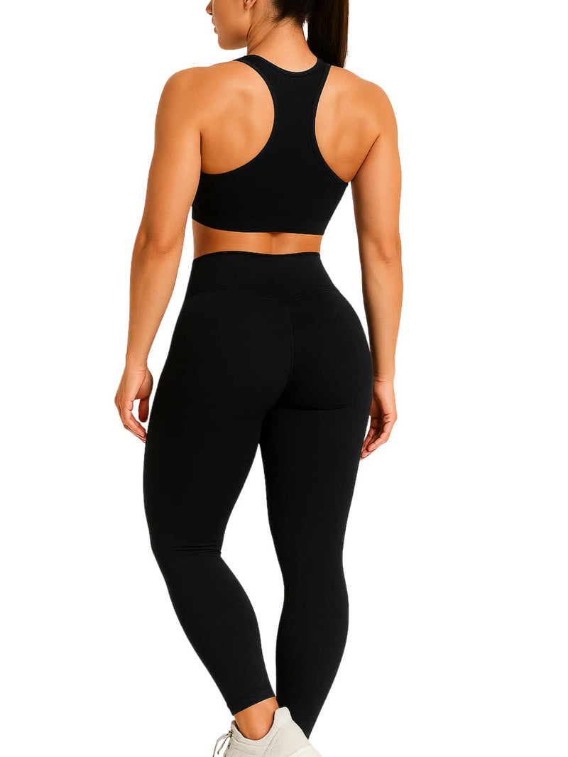 Kit 2 Calças Legging Cintura Alta Blackout