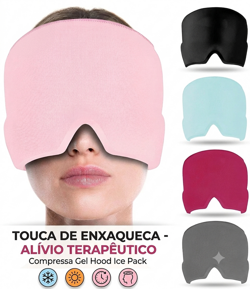 Touca Terapêutica em Gel para Enxaqueca  – Compressa Fria e Quente