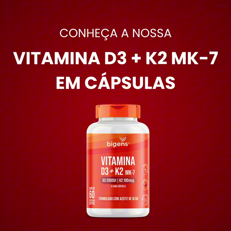 VITAMINA D3 2000UI + K2 MK7 100MCG ÓLEO DE OLIVA 60 CAPS 