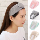 Kit 3 Faixa de cabelo Atoalhada para Limpeza Facial Maquiagem