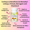 Óleo de Linhaça Prímula Borragem + Vitamina E 1000mg C/60 Cápsulas Menopausa - suplemento alimentar