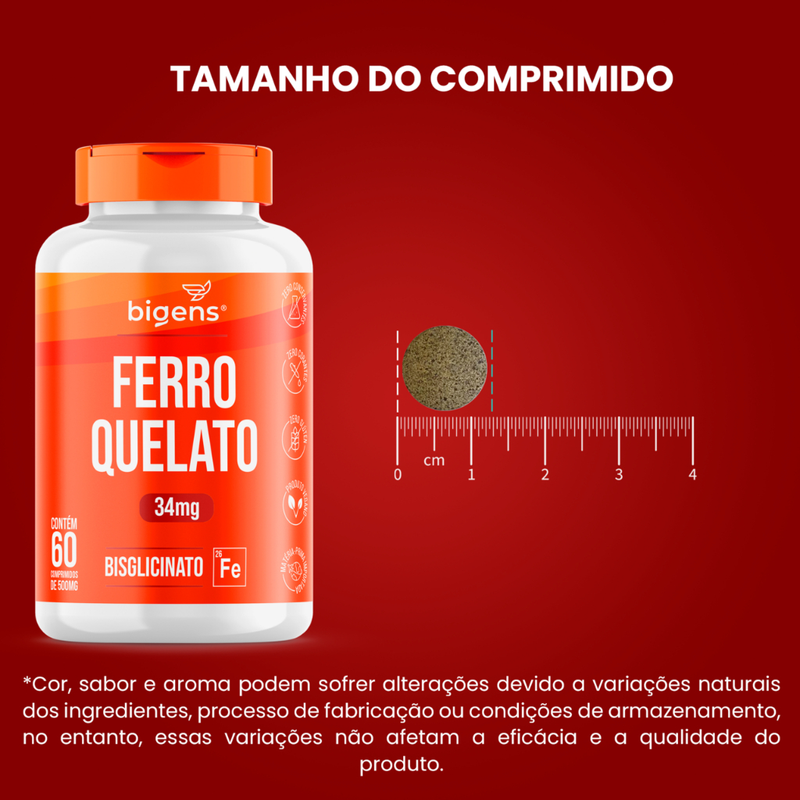 FERRO QUELATO 34MG 60 CAPS