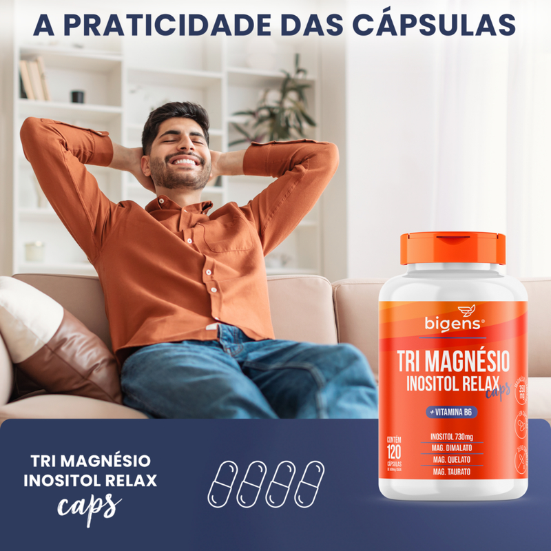 BIGENS TRI MAGNÉSIO INOSITOL 120 CÁPSULAS