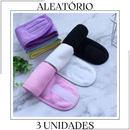 Kit 3 Faixas Atoalhadas para Cabelo – Limpeza Facial, Skincare e Maquiagem
