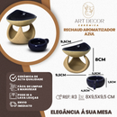 Rechaud Difusor De Aromas Aromatizador De Ambiente Cerâmica Azul