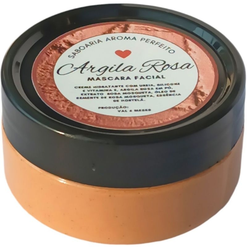 Máscara Facial de Argila Rosa com Rosa Mosqueta Skin Care 90g