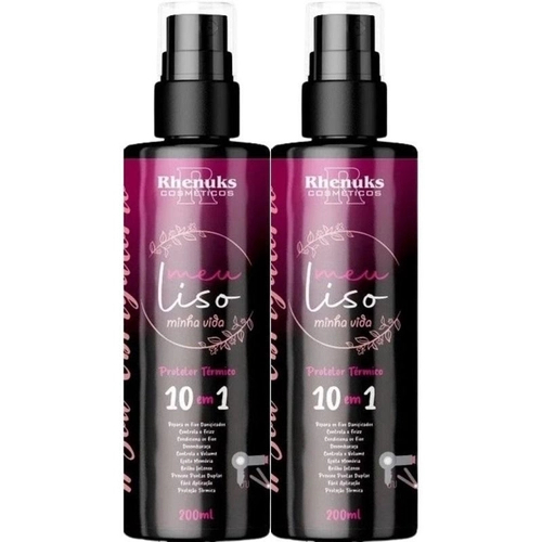 Kit 2 Spray Protetor Térmico 10 em 1 Capilar Meu Liso Minha Vida 200ml Rhenuks