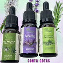 KIT LAVANDA + ALECRIM + MELALEUCA ÓLEO ESSENCIAL 100% C/ CONTA GOTAS