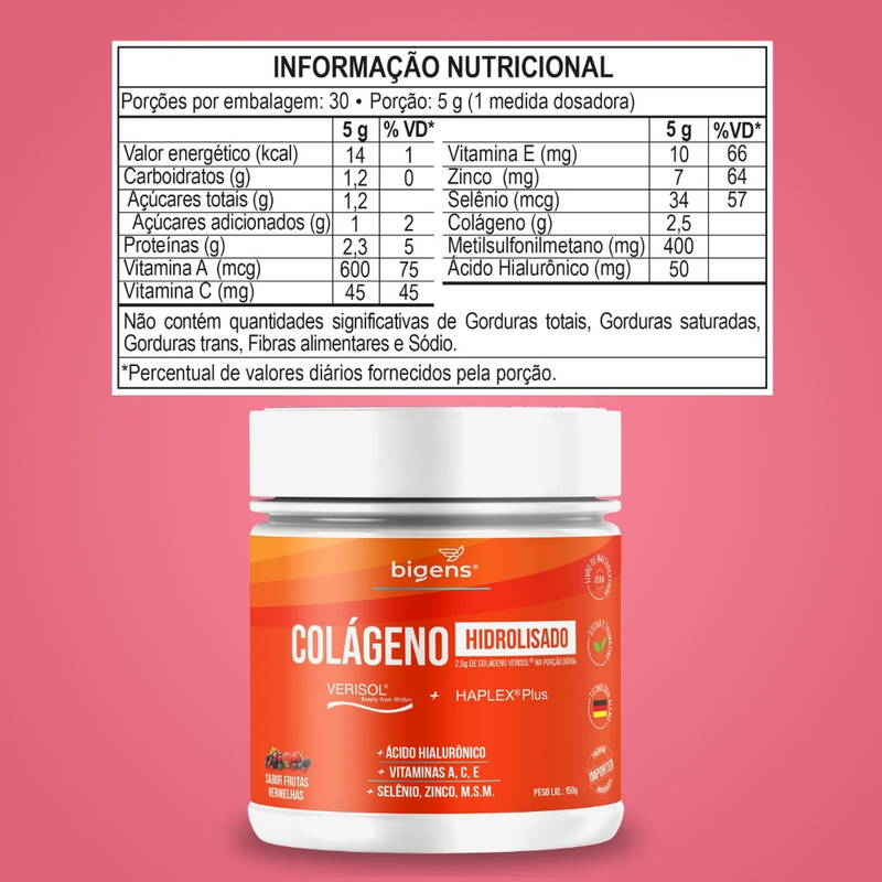 COLÁGENO VERISOL 150G FRUTAS VERMELHAS