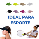 Kit 2 Boné Viseira Proteção UV Esportes Praia Corrida Ajustável
