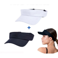 Kit 2 Bonés Viseira Proteção UV – Esportes, Praia e Corrida | Ajustável e Confortável