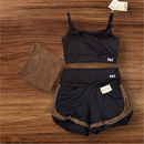 Conjunto Fitness 3 Peças - Top, short duplo e cropped.