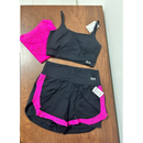 Conjunto Fitness 3 Peças - Top, short duplo e cropped.