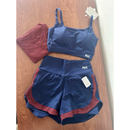 Conjunto Fitness 3 Peças - Top, short duplo e cropped.