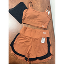 Conjunto Fitness 3 Peças - Top, short duplo e cropped.