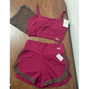 Conjunto Fitness 3 Peças - Top, short duplo e cropped.