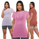 Kit 3 Blusas Tule Transparente Feminina – Manga Longa | Camisetão Fitness