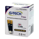 50 Fitas Tiras Medir Glicemia G-tech Free Glicose Diabetes