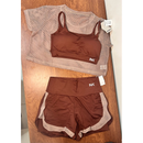 Conjunto Fitness 3 Peças - Top, short duplo e cropped.