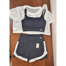 Conjunto Fitness 3 Peças - Top, short duplo e cropped.