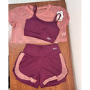 Conjunto Fitness 3 Peças - Top, short duplo e cropped.