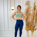 Conjunto Fitness Top Gota + Legging Bicolor