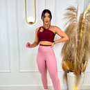 Conjunto Fitness Top Gota + Legging Bicolor