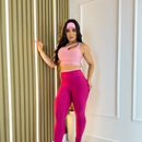 Conjunto Fitness Top Gota + Legging Bicolor