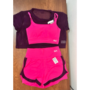 Conjunto Fitness 3 Peças - Top, short duplo e cropped.