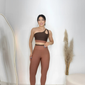 Conjunto Fitness Top Gota + Legging Bicolor