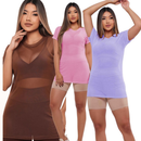 Kit 3 Blusas Tule Transparente Feminina – Manga Longa | Camisetão Fitness