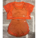 Conjunto Fitness 3 Peças - Top, short duplo e cropped.