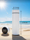 Térmica Garrafa com Sensor de Temperatura Digital Inox Café Bebidas 500ml