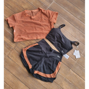 Conjunto Fitness 3 Peças - Top, short duplo e cropped.