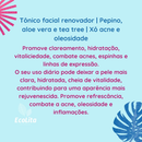 Tônico facial renovador | Pepino, aloe vera e tea tree | Xô acne e oleosidade