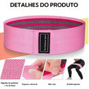 Kit 3 Faixas Elásticas de Tecido | Treino, Yoga, Pilates e Musculação | Resistentes, Confortáveis e Antideslizantes